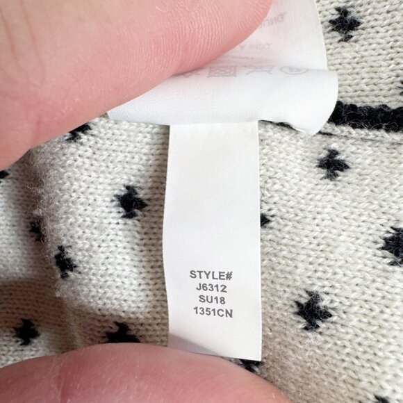 J. Crew 365 Sophie Open-front Polka dot Sweater Blazer in Navy/Ivory - Picture 9 of 16